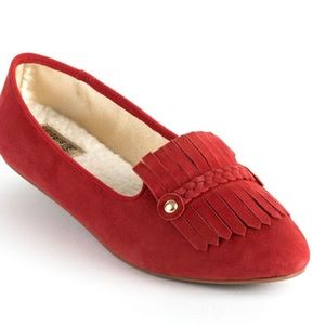 Birdies Slippers, Cardinal Red